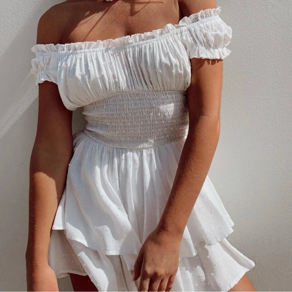 Princess Polly Size 6 White Romper